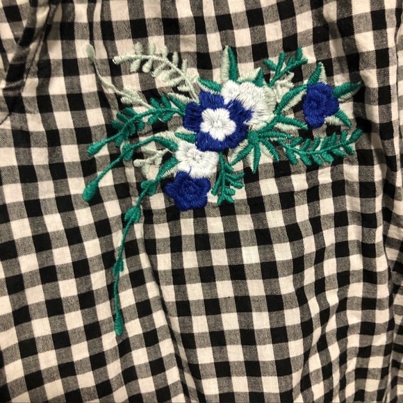 Charter Club Gingham Floral Embroidered Blouse NWT - Picture 13 of 15